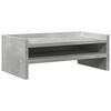 vidaXL Supporto Monitor Grigio Cemento 42x24x16 cm Legno Multistrato