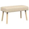 vidaXL Panchina trapuntata a canale Crema 80 x 40 x 46 cm Tessuto