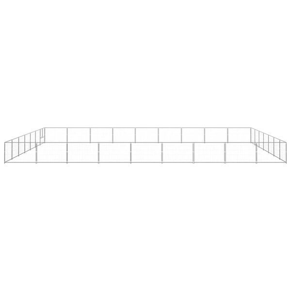 vidaXL Gabbia per Cani Argento 63 m² in Acciaio