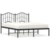 vidaXL Giroletto con Testiera in Metallo Nero 140x190 cm