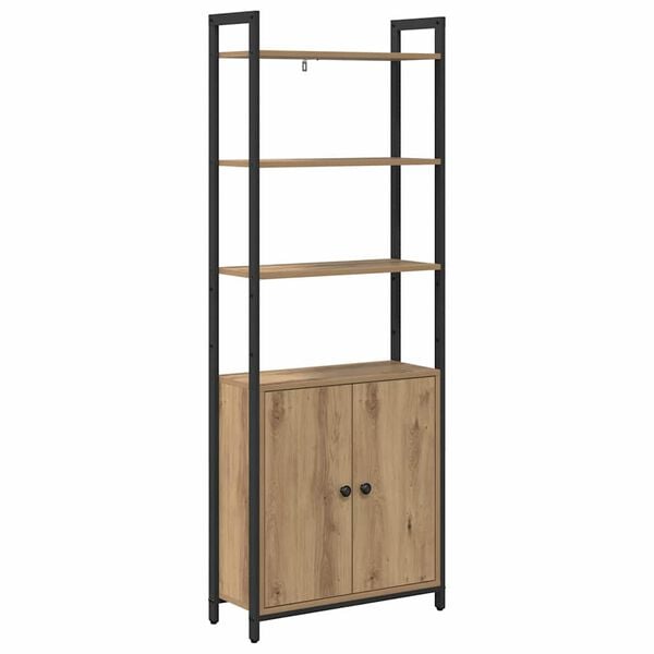 vidaXL Armadio per Libri Rovere artigianale 60 x 24 x 161 cm