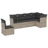 vidaXL Set Divano da Giardino 6pz con Cuscini Grigio Chiaro Polyrattan
