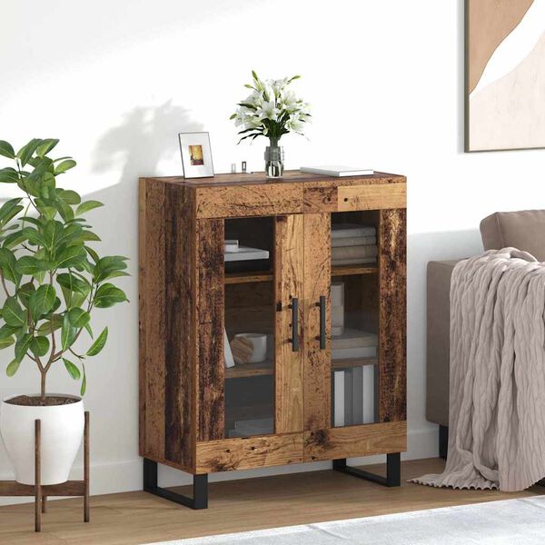 vidaXL Credenza Legno vecchio 69,5 x 34 x 90 cm Legno multistrato
