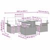 vidaXL Set Divano da Giardino 6 pcs Grigio chiaro Poly Rattan