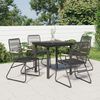 vidaXL Set da Pranzo da Giardino 5 pz Nero in Rattan PVC