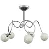 vidaXL Lampada Soffitto con Paralumi Tondi in Vetro per 5 Luci LED G9