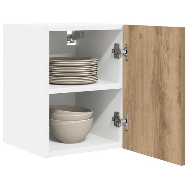 vidaXL Armadio pensile 2 pcs Rovere Artigiano e Bianco 30 x 31 x 40 cm