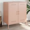 vidaXL Credenza Rosa 68x39x79 cm in Acciaio