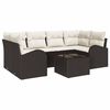 vidaXL Set Divano da Giardino 7 pcs Marrone e Crema polyrattan
