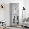 vidaXL Credenza Grigio Cemento 69,5x34x180 cm in Legno Multistrato