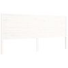 vidaXL Giroletto Testiera Bianco Super King Size in Legno Massello