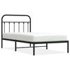 vidaXL Giroletto con Testiera in Metallo Nero 100x190 cm