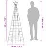vidaXL Albero di Natale a LED con Punte 220 LED Blu 180 cm