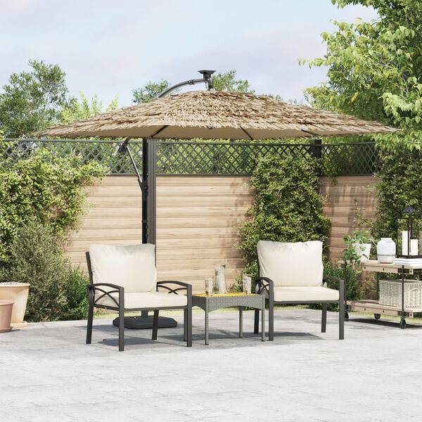 vidaXL Ombrellone Giardino con Palo in Acciaio Marrone 290x290x238 cm
