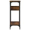 vidaXL Tavolo Consolle Ripiano Rovere Fumo 75x29x75 Legno Multistrato