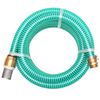 vidaXL Tubo di Aspirazione con Connettori in Ottone 4 m 25 mm Verde