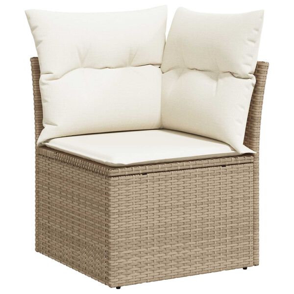 vidaXL Set Divano da Giardino 12 pcs Beige Rattan in Polipropilene