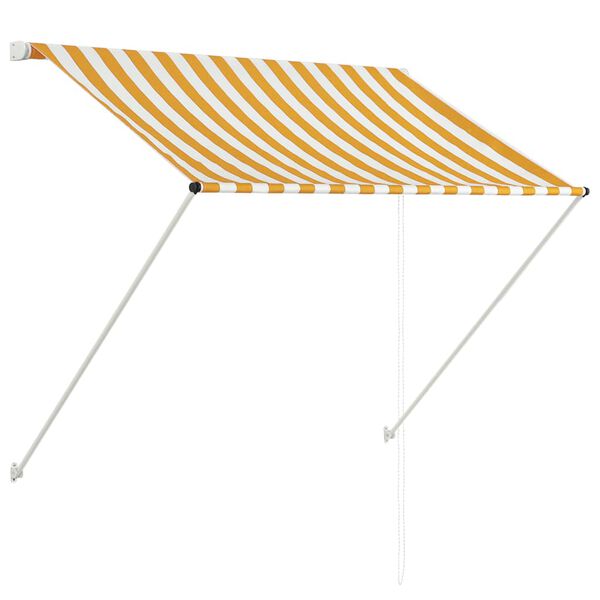 vidaXL Tenda da Sole Retrattile 150x150 cm Giallo e Bianco