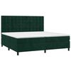 vidaXL Letto a Molle con Materasso e LED Verde Scuro 200x200cm Velluto