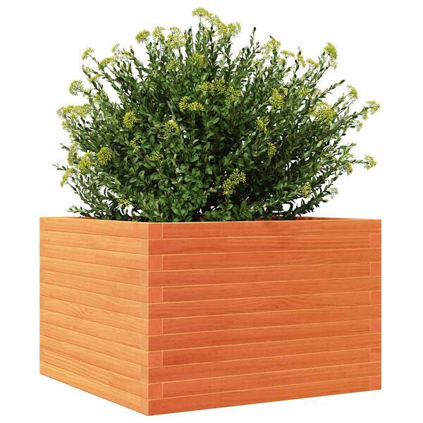 vidaXL Fioriera Giardino Marrone Cera 70x70x46 cm Legno Massello Pino