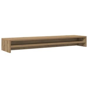 vidaXL Supporto per Monitor Artisan Rovere 100x24x13cm Legno Aggregato