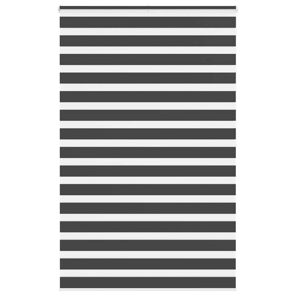 vidaXL Tenda a Rullo Zebra Nero Larghezza Tessuto 135,9 cm Poliestere