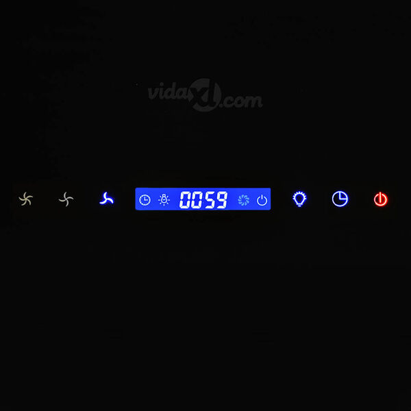 vidaXL Cappa Aspirante a Muro Acciaio Inox 756 m&sup3;/h 90 cm Nera