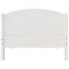 vidaXL Giroletto senza Materasso Bianco 100x200 cm Legno Massello Pino