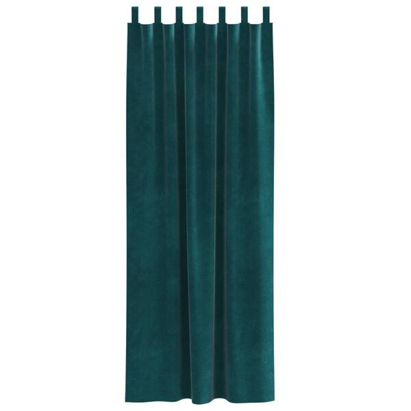 vidaXL Tende oscuranti 2 pcs Verde Scuro 140 x 245 cm Velluto