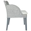 vidaXL Sedia da Pranzo con Cuscino Grigio in Rattan Naturale