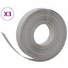 vidaXL Bordature da Giardino 3 pz Grigie 10 m 10 cm in Polietilene