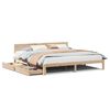 vidaXL Giroletto con Cassetti 200x200 cm in Legno Massello di Pino
