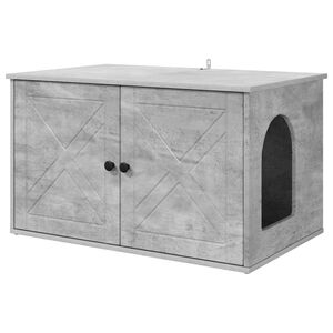 vidaXL Casa per Gatti Calcestruzzo 85 x 55 x 50 cm Legno multistrato