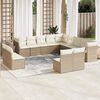 vidaXL Set Divano da Giardino 13 pz con Cuscini Beige in Polyrattan