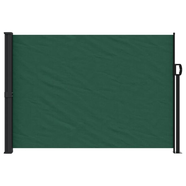 vidaXL Tenda da Sole Laterale Retrattile Verde Scuro 140x500 cm