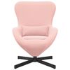 vidaXL Poltrona uovo Rosa 63 x 73 x 90 cm Tessuto