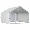 vidaXL Pollaio con tetto Argento 200 x 200 x 150 cm Acciaio zincato