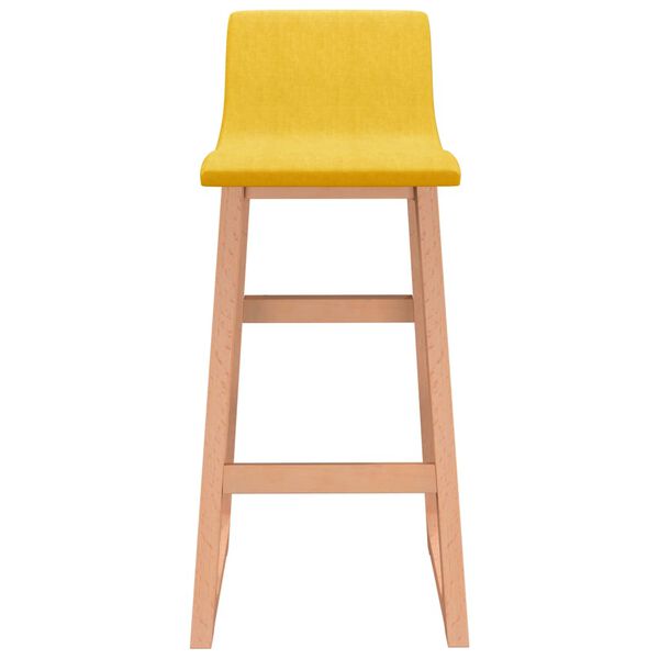 vidaXL Sgabelli da Bar 2 pz Giallo Senape in Tessuto