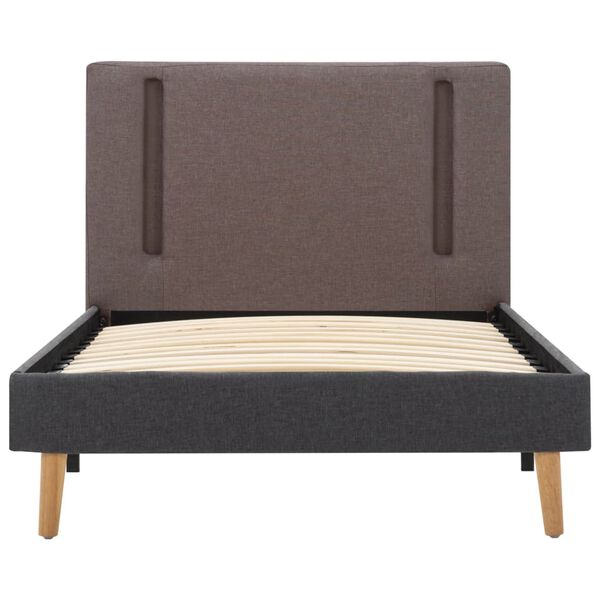 vidaXL Giroletto con LED Grigio Talpa e Grigio Scuro Tessuto 100x200cm