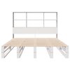 vidaXL Letto Libreria senza Materasso Bianco 140x190 cm Legno Massello