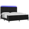 vidaXL Letto a Sorgente LED con materasso Nero 200 x 200 cm Tessuto