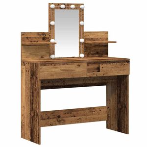 vidaXL Tavolo da Trucco Legno vecchio 100 x 40 x 130 cm