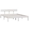 vidaXL Giroletto Bianco in Legno Massello 120x190 cm Small Double