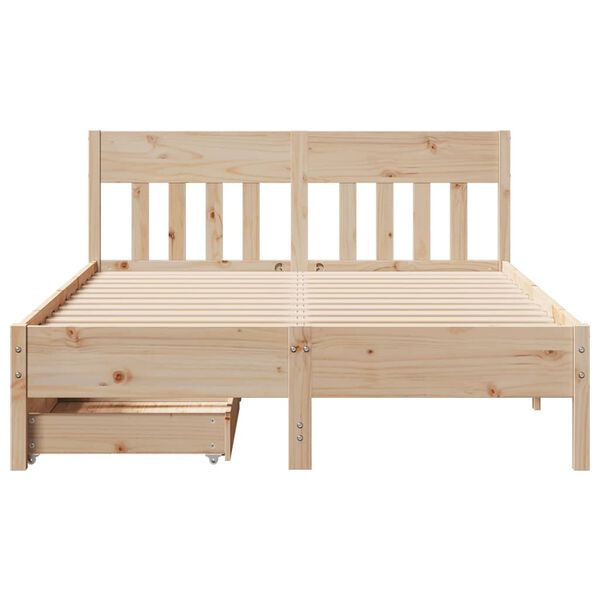 vidaXL Letto senza Materasso 135x190 cm in Legno Massello di Pino