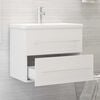 vidaXL Mobile Lavabo Bianco 60x38,5x48 cm in Legno Multistrato