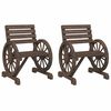 vidaXL Sedie da Giardino 2 pz 58x58x78,5 cm in Legno Massello di Abete