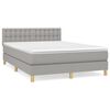 vidaXL Giroletto a Molle con Materasso Grigio Chiaro 140x200cm Tessuto