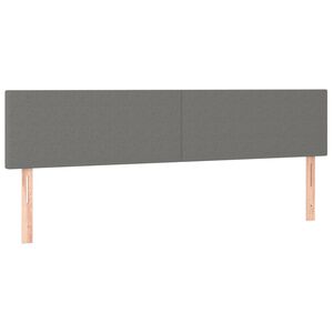 vidaXL Testiera Grigio Scuro 200x5x78/88 cm in Tessuto