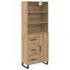 vidaXL Credenza 2 pcs Rovere artigianale 69,5 x 34 x 180 cm