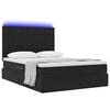 vidaXL Letto con contenitore e LED con led Nero 140 x 190 cm Velluto